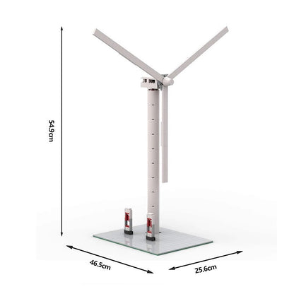 Wind Turbine with EV Charging Station Building Kit | LEGO-Compatible MOC - 5