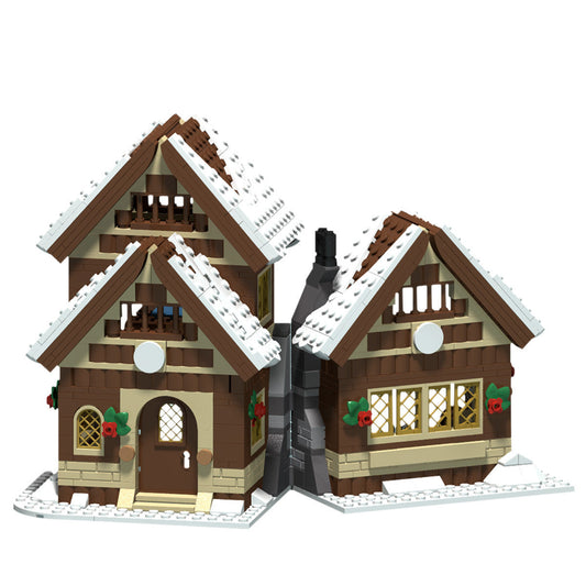 Winter House Building Kit | LEGO-Compatible MOC - 1