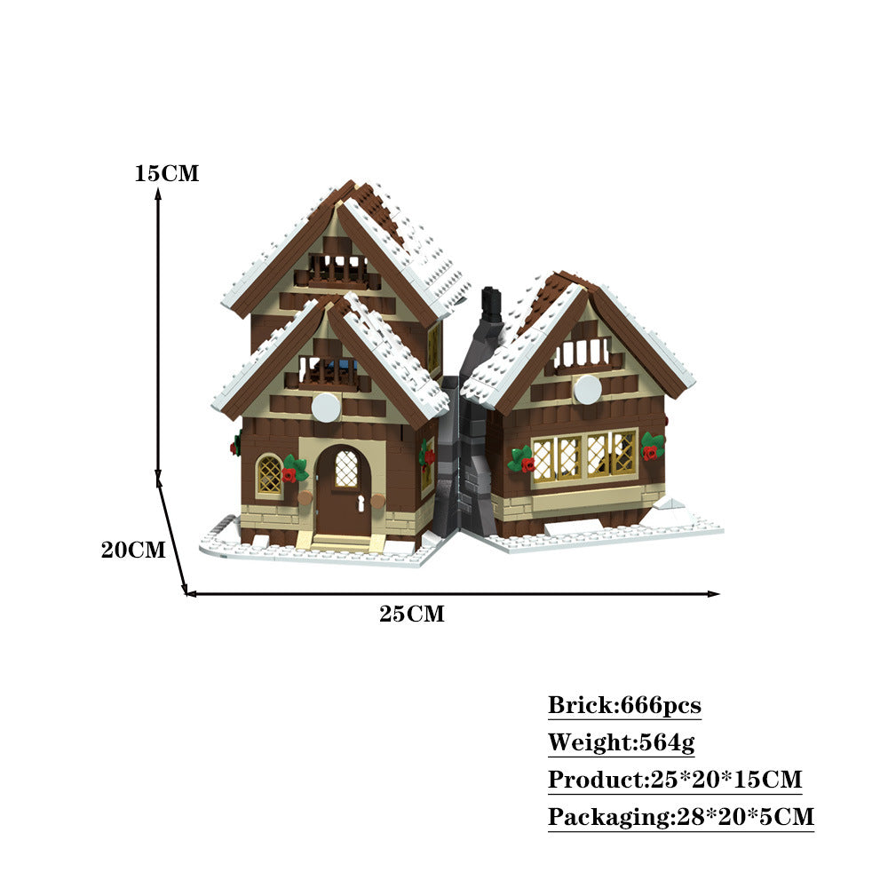 winter house building set | moc-47615 - 2