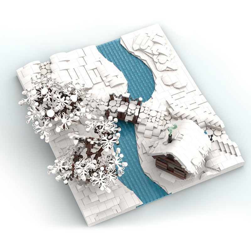 winter scene building set | moc-85879 - 2