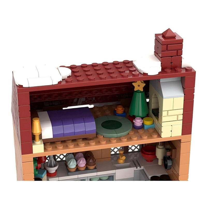Winter Village Bakery Building Kit | LEGO-Compatible MOC - 5
