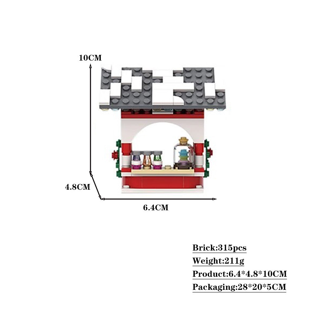 winter village building set | market stalls | moc-18167 - 3