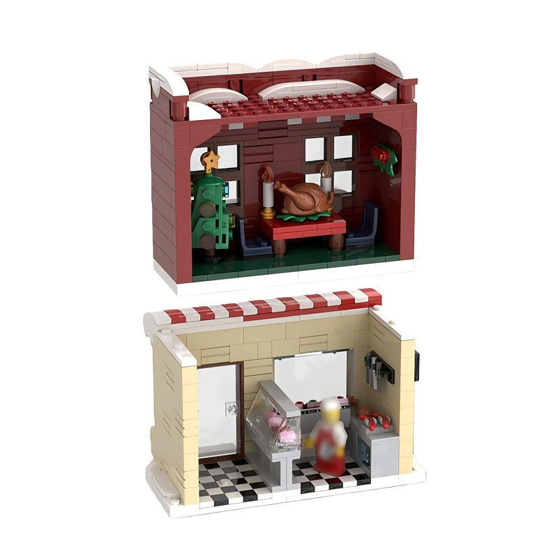 Winter Village Butcher Shop MOC Building Kit | Christmas Store Model - 3