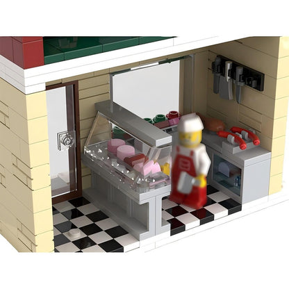 Winter Village Butcher Shop MOC Building Kit | Christmas Store Model - 4