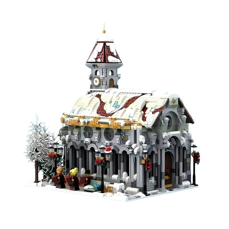 Winter Village Cathedral Building Kit | Compatible MOC - 5