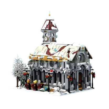Winter Village Cathedral Building Kit | LEGO-Compatible MOC - 5