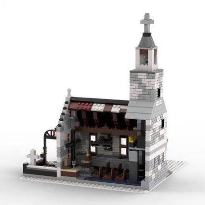 Winter Village Church Bell Tower MOC Building Kit - 5
