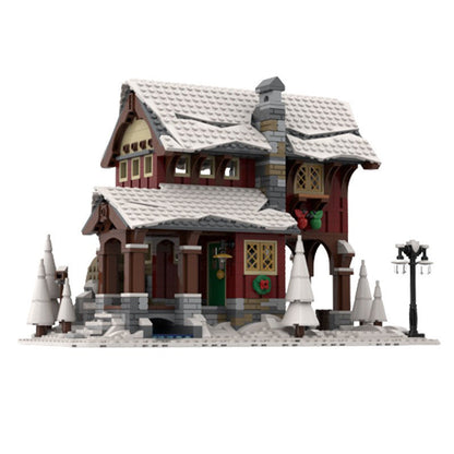 Winter Village Cider Mill Building Kit | LEGO-Compatible MOC - 1