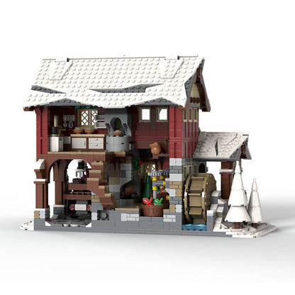 Winter Village Cider Mill Building Kit | LEGO-Compatible MOC - 2
