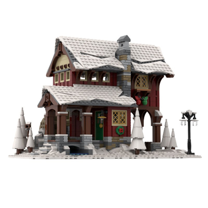 winter village cider mill building set | moc-19433 - 1