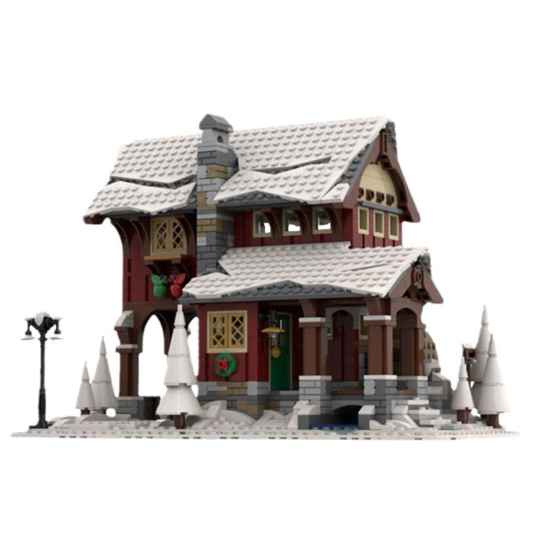 winter village cider mill building set | moc-19433 - 4