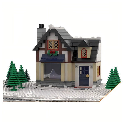 Winter Village Cottage Building Kit | LEGO-Compatible MOC - 2
