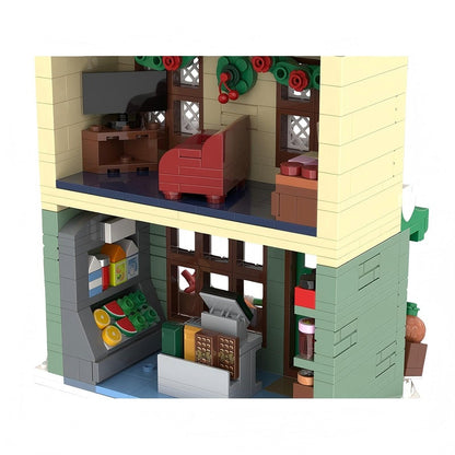 Winter Village Grocery Store MOC Building Kit | Christmas Architecture Model - 4