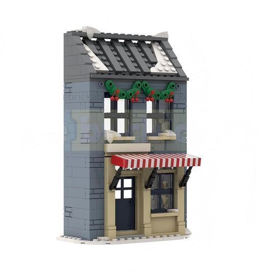Winter Village Hardware Store Building Kit | LEGO-Compatible MOC - 1