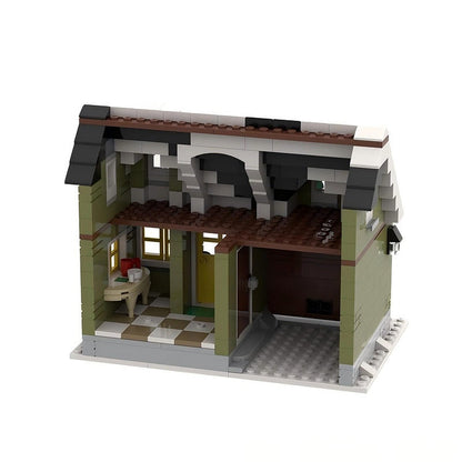 Winter Village House MOC Building Kit | Cozy Snowy Cottage Architecture - 12