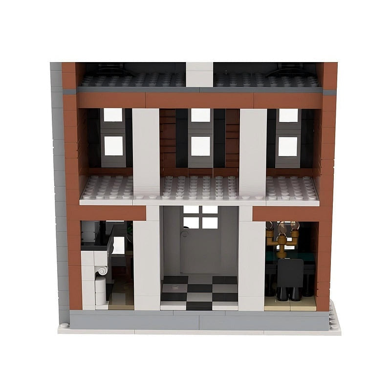 Winter Village House MOC Building Kit | Cozy Snowy Cottage Architecture - 9