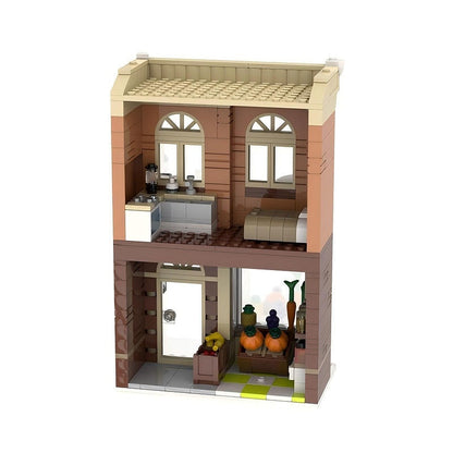 Winter Village Market MOC Building Kit | Snowy Seasonal Shop Architecture - 3
