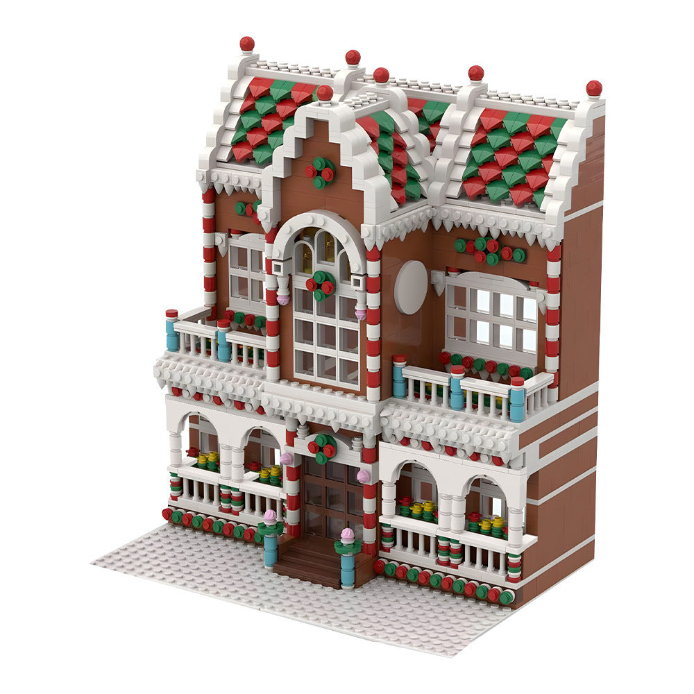 Winter Village Town House Building Kit | LEGO-Compatible MOC - 1