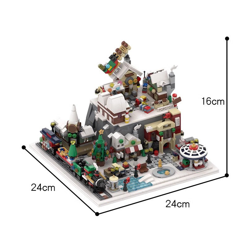 winter wonderland building set | winter village | moc-56563 - 2