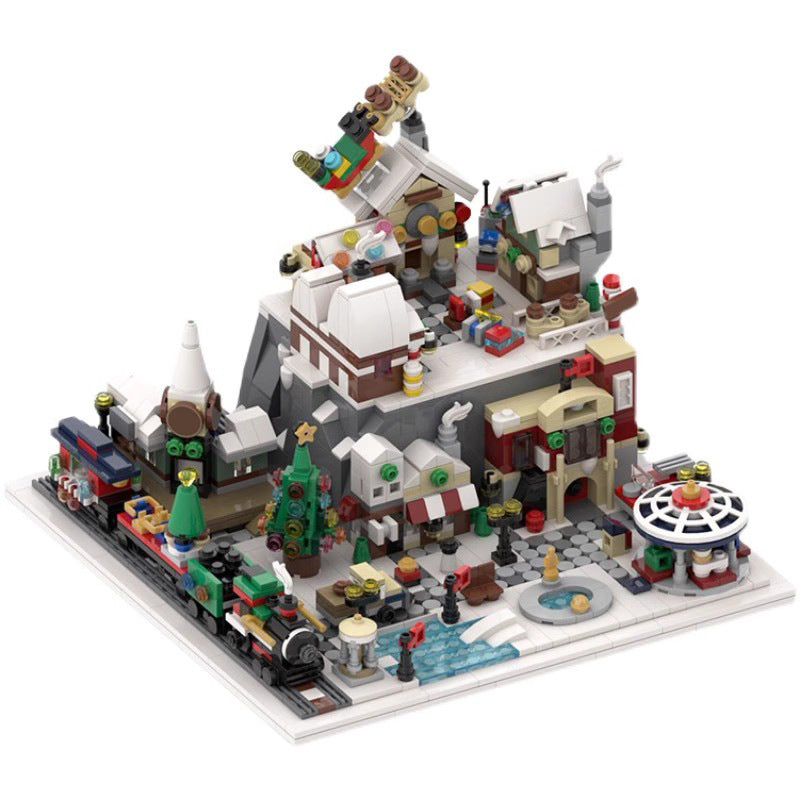 winter wonderland building set | winter village | moc-56563 - 3