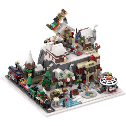winter wonderland building set | winter village | moc-56563 - 3