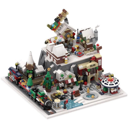 Winter Wonderland MOC Building Kit | Christmas Winter Village Scene - 3