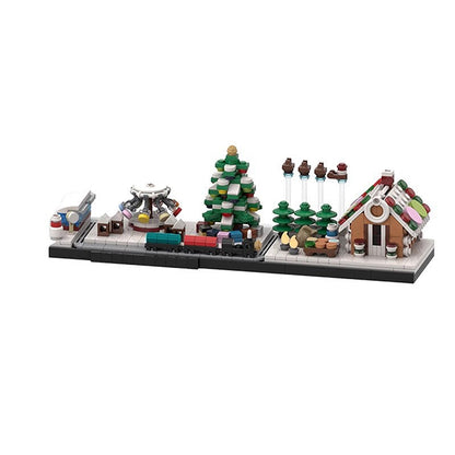 Winter Wonderland MOC Building Kit | Snowy Christmas Village Scene - 2