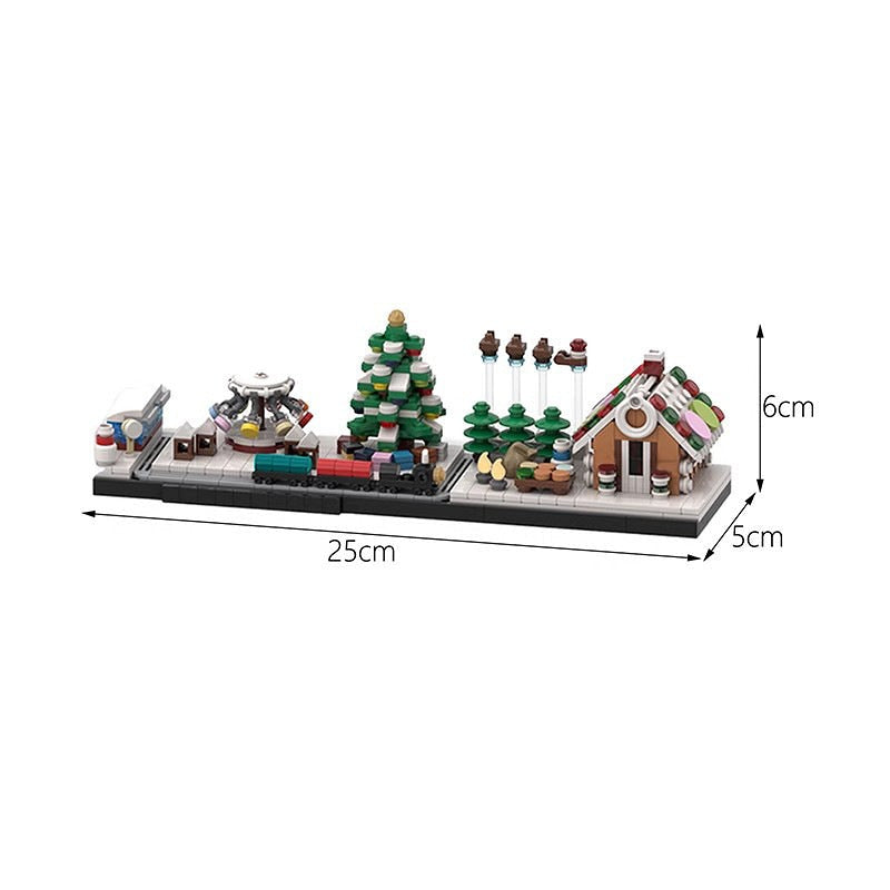 Winter Wonderland MOC Building Kit | Snowy Christmas Village Scene - 3