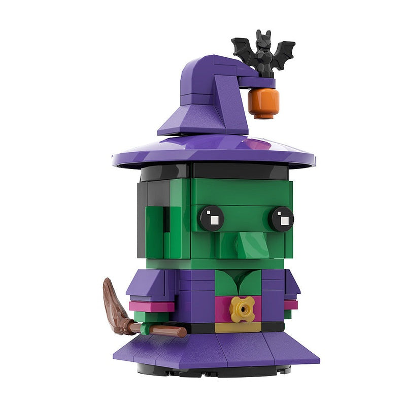 Witch Cube Character MOC Building Kit | Halloween Fantasy Figure Model - 1