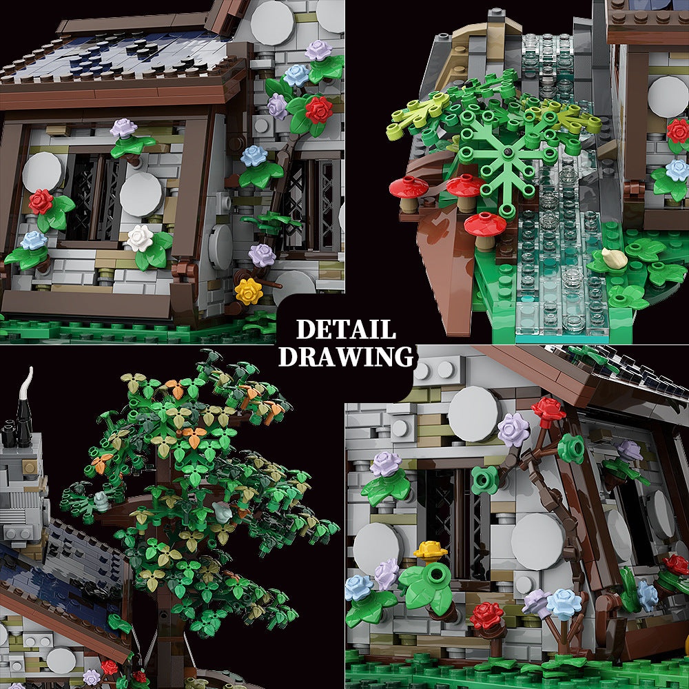 witch's house building kit |  halloween | lego compatible moc - 1