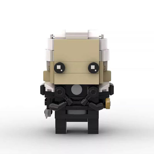 witcher geralt moc brickheadz building set | lego-compatible model - 1