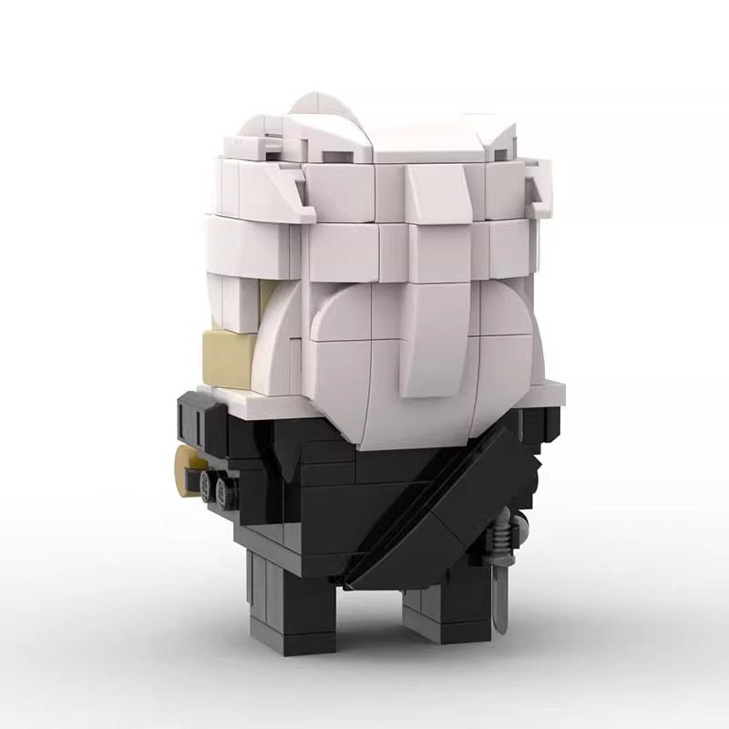 witcher geralt moc brickheadz building set | lego-compatible model - 3