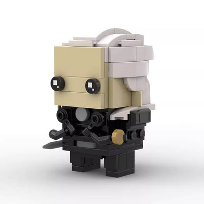 witcher geralt moc brickheadz building set | lego-compatible model - 4