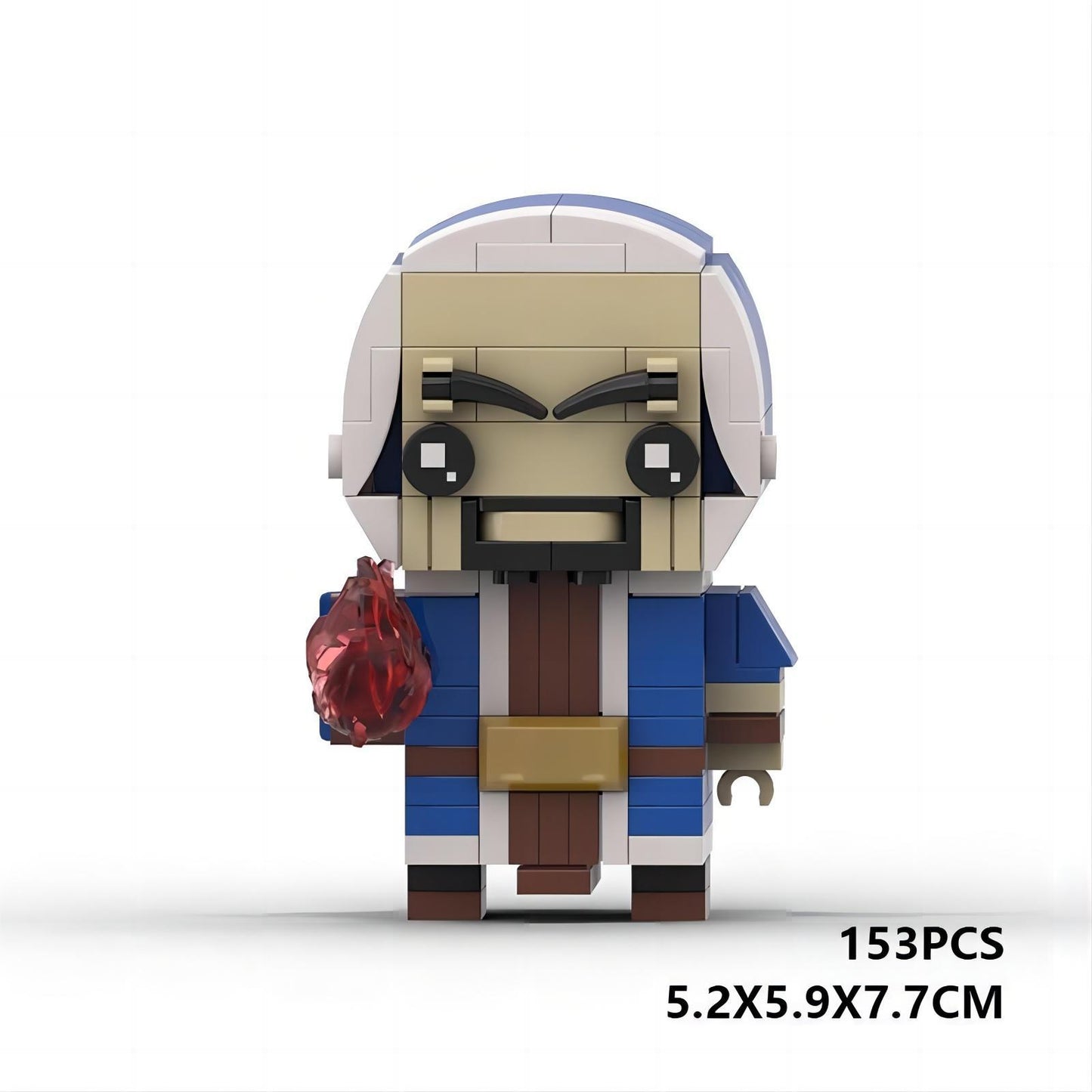 wizard from clash royale brickheadz building set | lego-compatible moc - 2