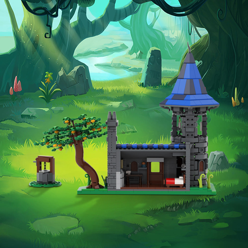 wizard's manor building set | lego compatible - 1