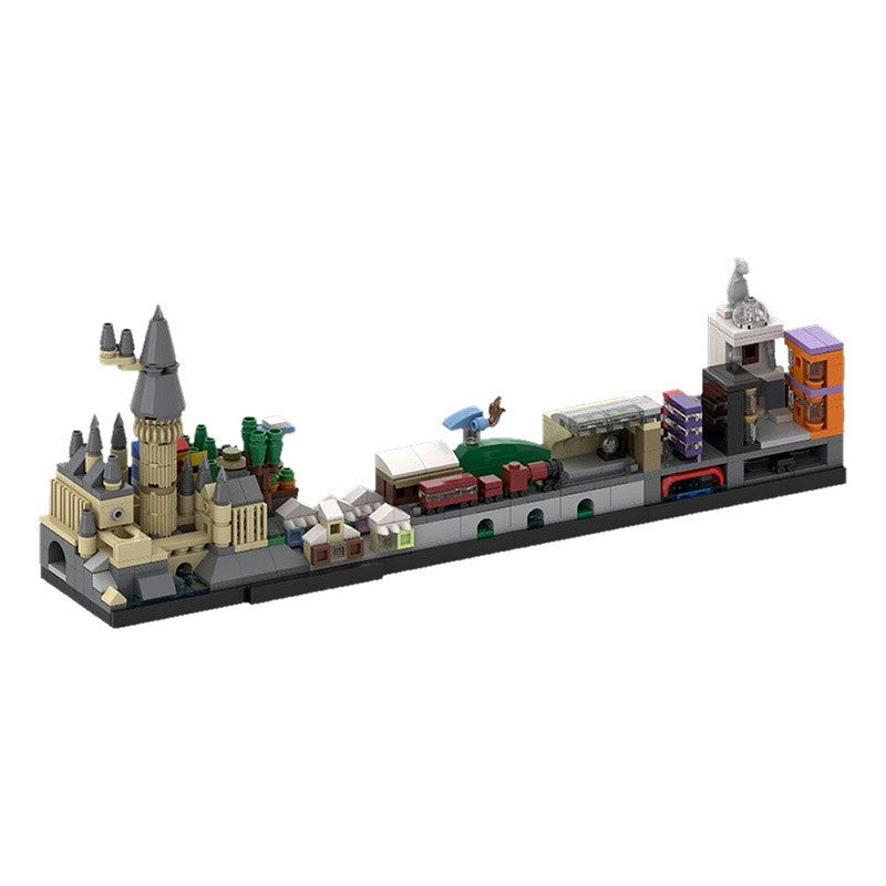 Wizarding World School Skyline Building Kit | LEGO-Compatible MOC - 1