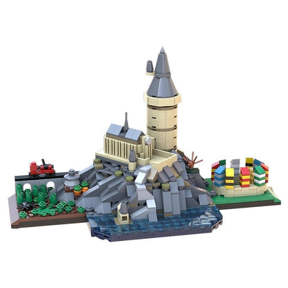Wizarding World School Skyline Building Kit | LEGO-Compatible MOC - 1
