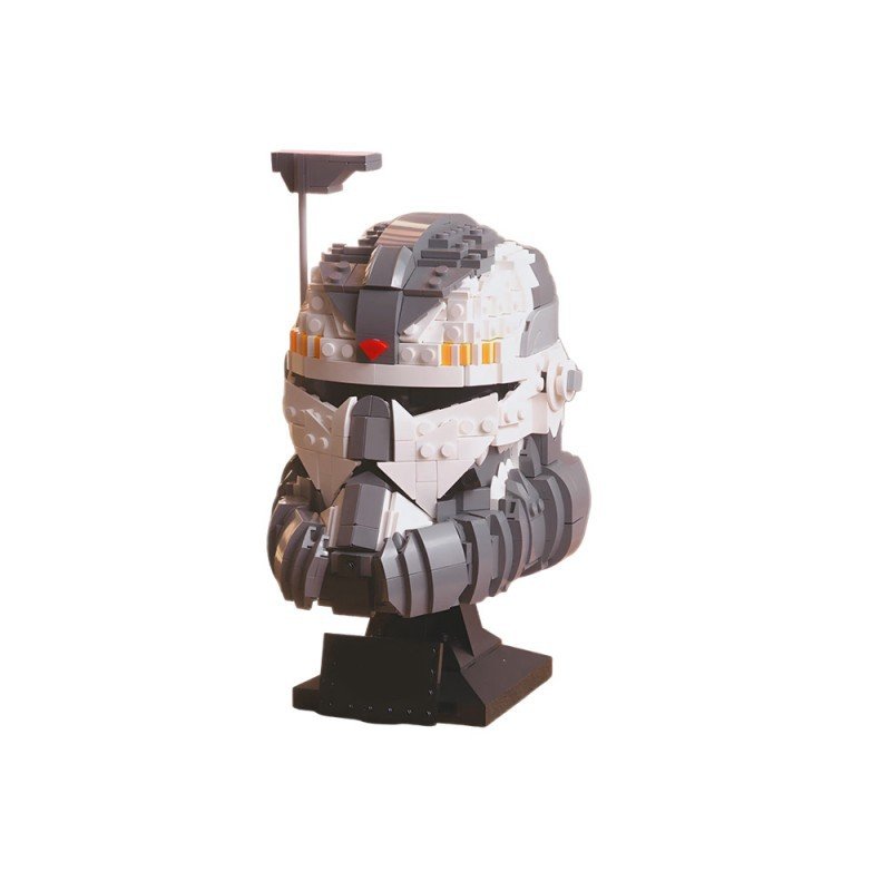 Wolf Squad Commander Sci-Fi Helmet Building Kit | LEGO-Compatible MOC - 2