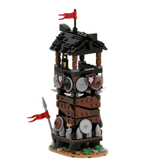 wolfpack watchtower building set | castle moc | moc-154058 - 1