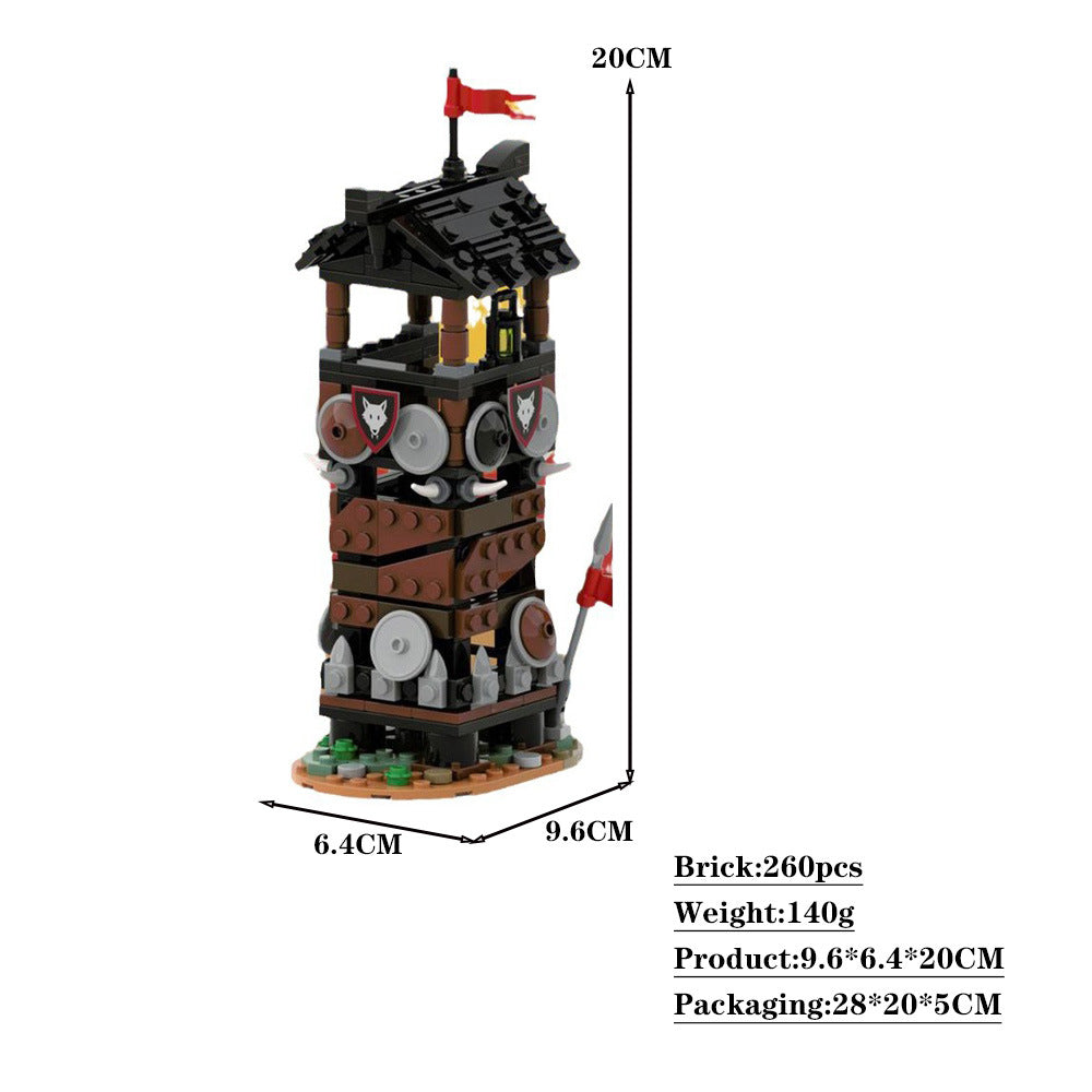 wolfpack watchtower building set | castle moc | moc-154058 - 3