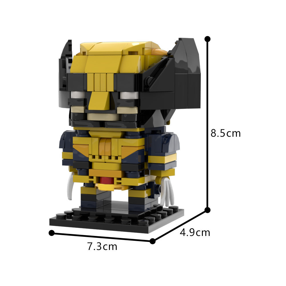 wolverine brickheadz lego moc building set | deadpool & wolverine - 3
