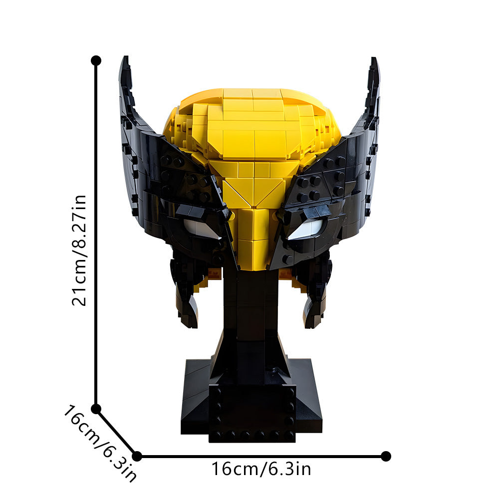 wolverine cowl helmet building set | x-man | moc-204062 - 4