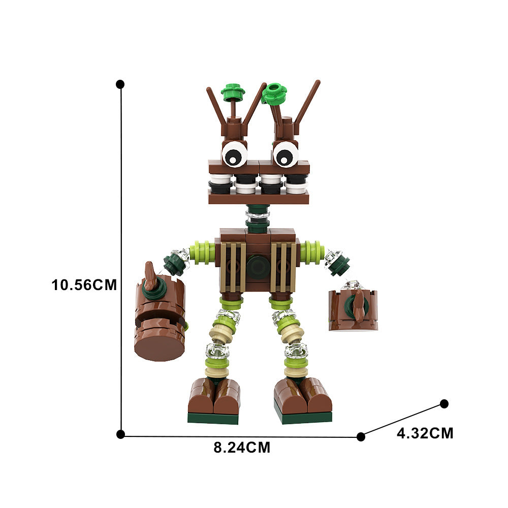 wood monster building set | my singing monsters | lego compatible - 1