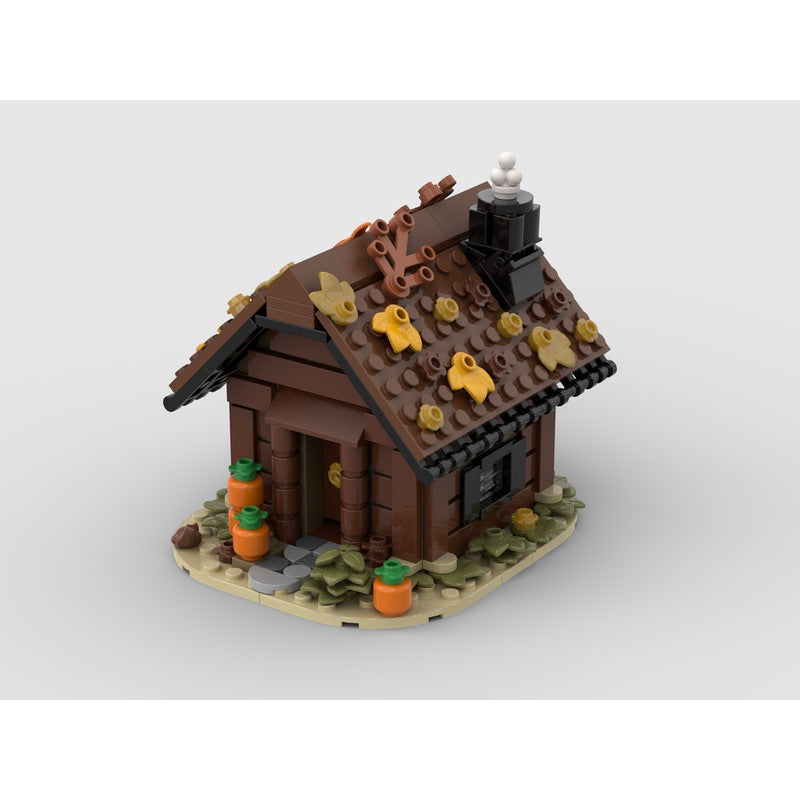 Wooden Cabin in Fall Building Kit | LEGO-Compatible MOC - 2