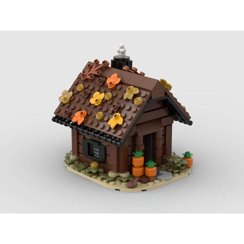 Wooden Cabin in Fall Building Kit | LEGO-Compatible MOC - 3