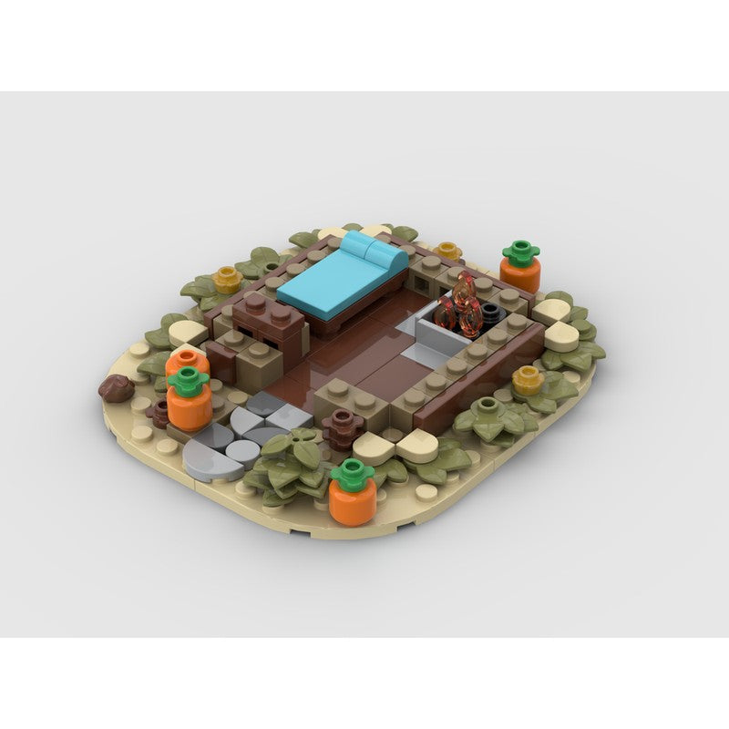 Wooden Cabin in Fall Building Kit | LEGO-Compatible MOC - 4