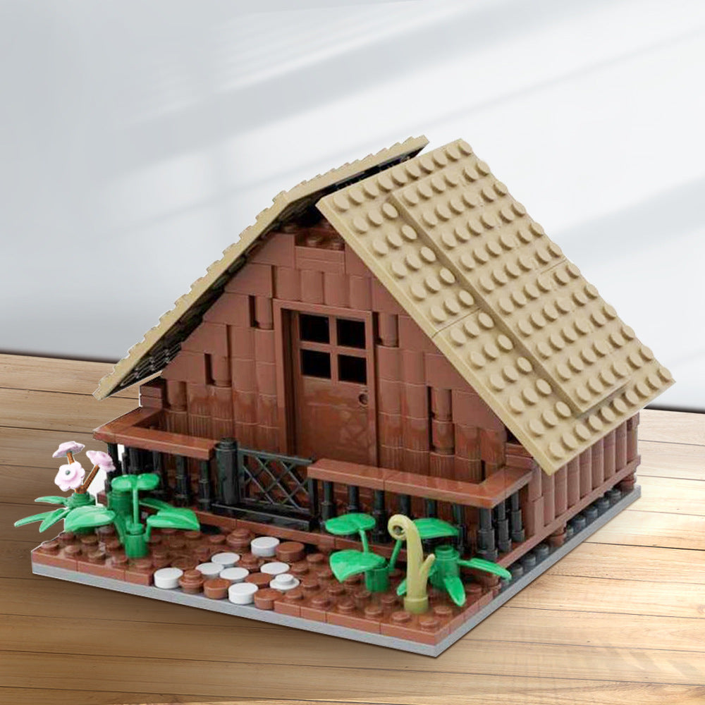 Wooden House Building Kit | LEGO-Compatible MOC - 2
