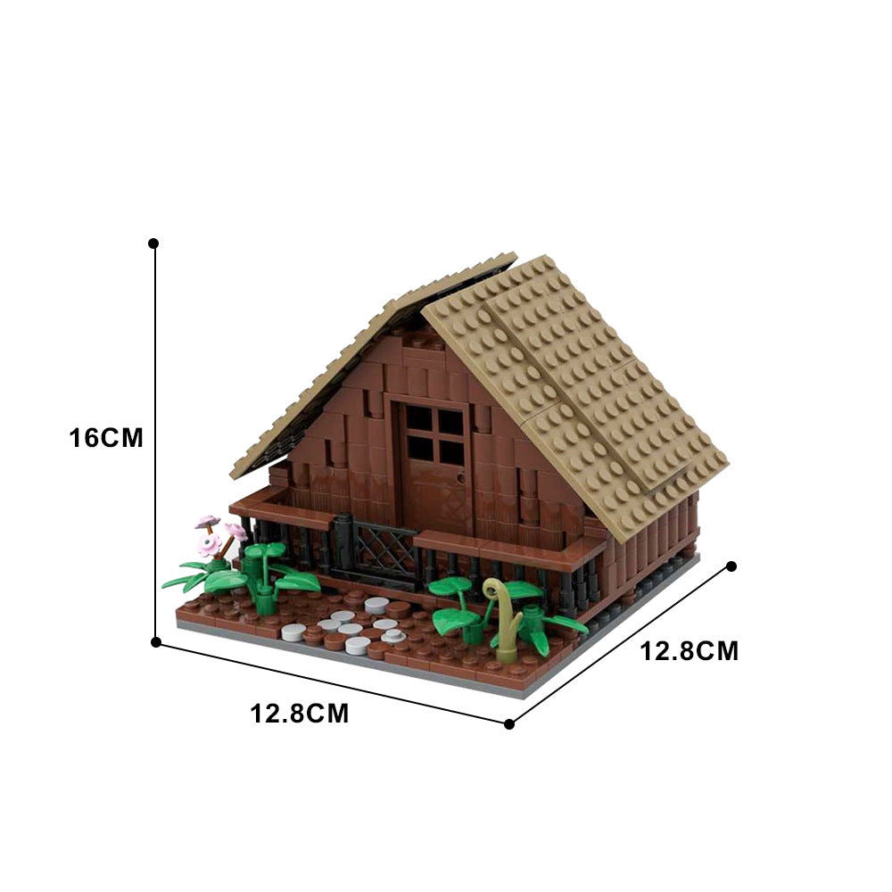 Wooden House Building Kit | LEGO-Compatible MOC - 3