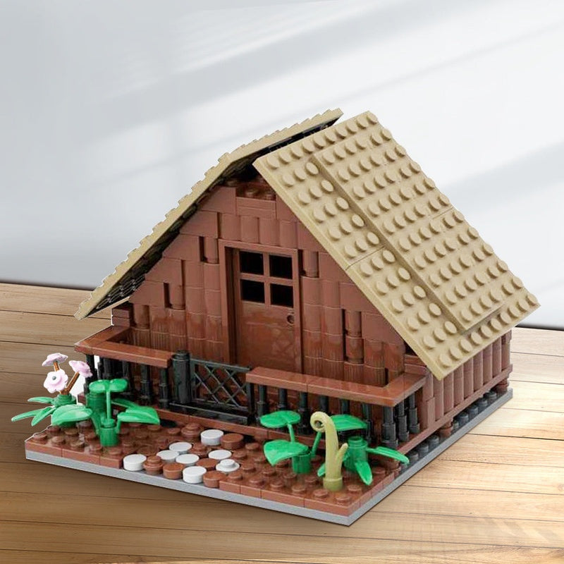 Wooden House MOC Building Kit | Rustic Cabin Architecture Model - 2