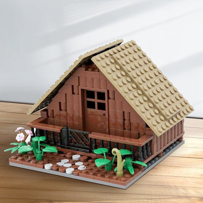 Wooden House MOC Building Kit | Rustic Cabin Architecture Model - 2